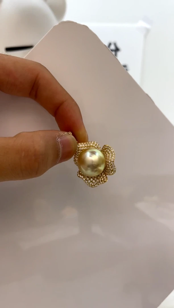 颈饰银S925镶嵌海水珍珠14-15