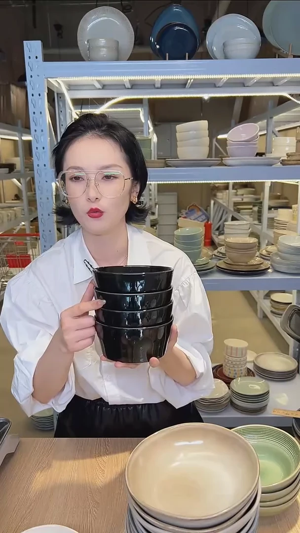 瓷16（碗）外贸尾货高温釉下彩陶瓷餐具默认微瑕