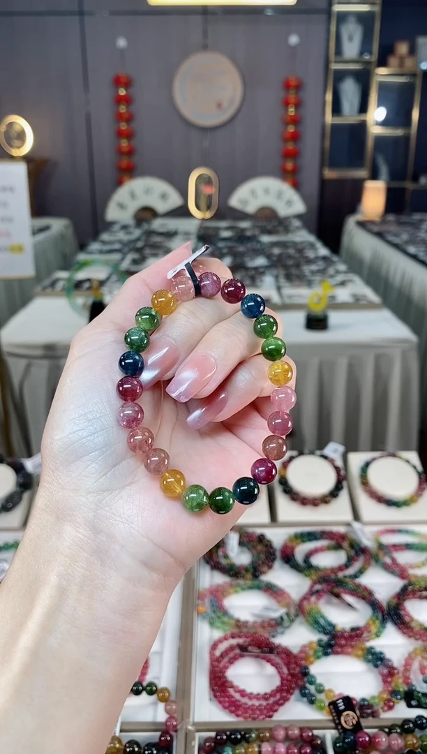 未镶嵌老矿碧玺单圈手串8mm+碧玺多样性发货一条hon