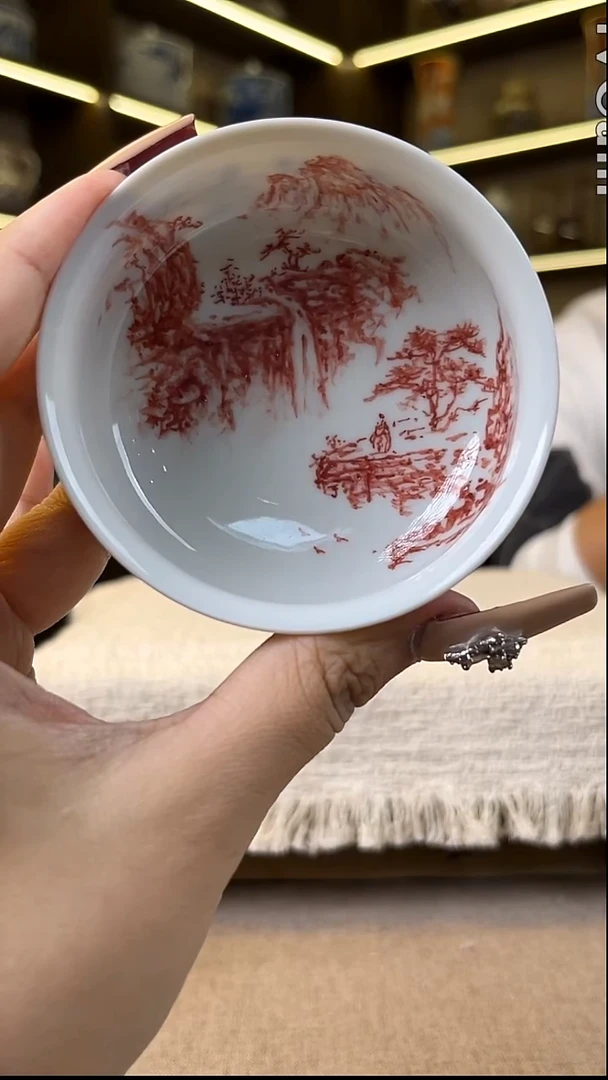 瓷片景德镇毛仔柴窑杯