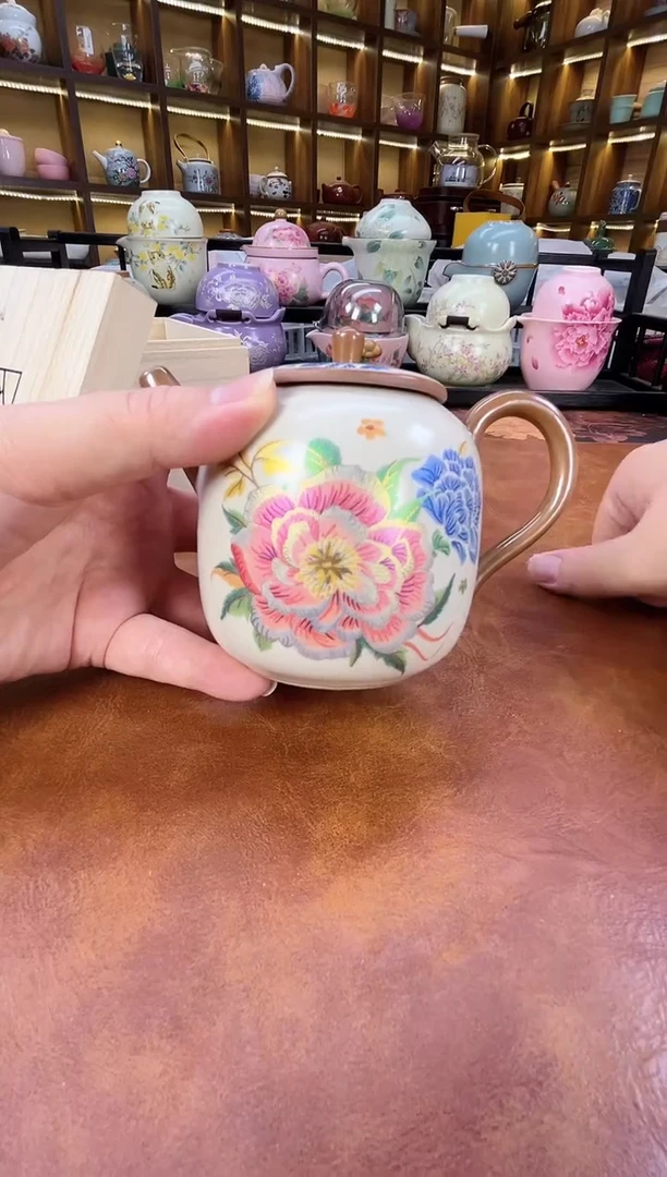 刺绣牡丹壶单壶........