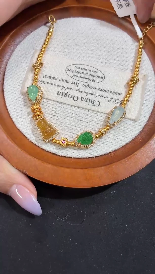 银S925镶嵌手链翡翠手链