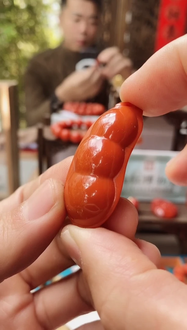 【闪购商品】南红玛瑙吊坠(不含链)18K金镶嵌语唐保山南红吊坠