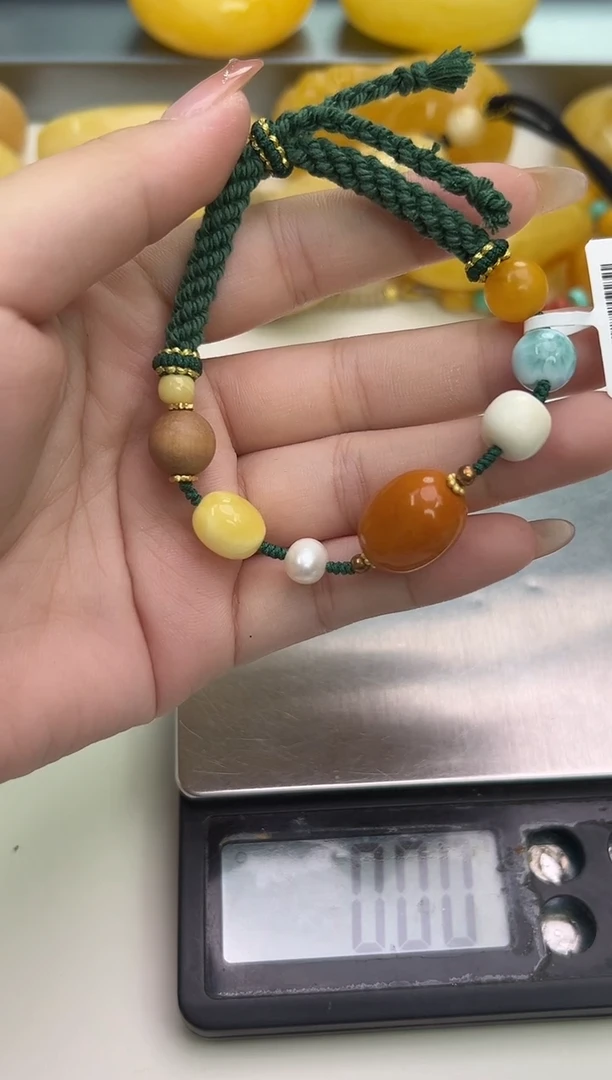 裸石琥珀未镶嵌晴*琥珀蜜蜡手串