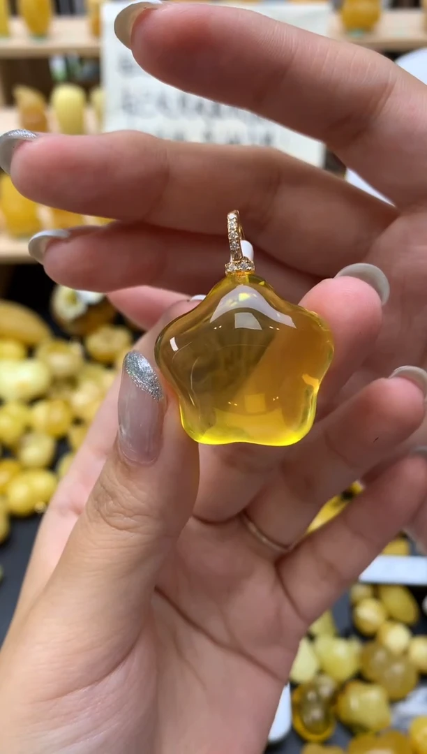 琥珀银S925镶嵌珠宝奇石153琥珀蜜蜡微瑕