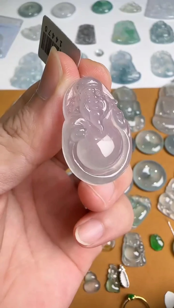 翡翠未镶嵌吊坠(不含链)财神