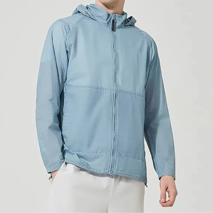 宝丫轻奢  T男式户外休闲轻量防晒皮肤衣连帽夹克外套K2838