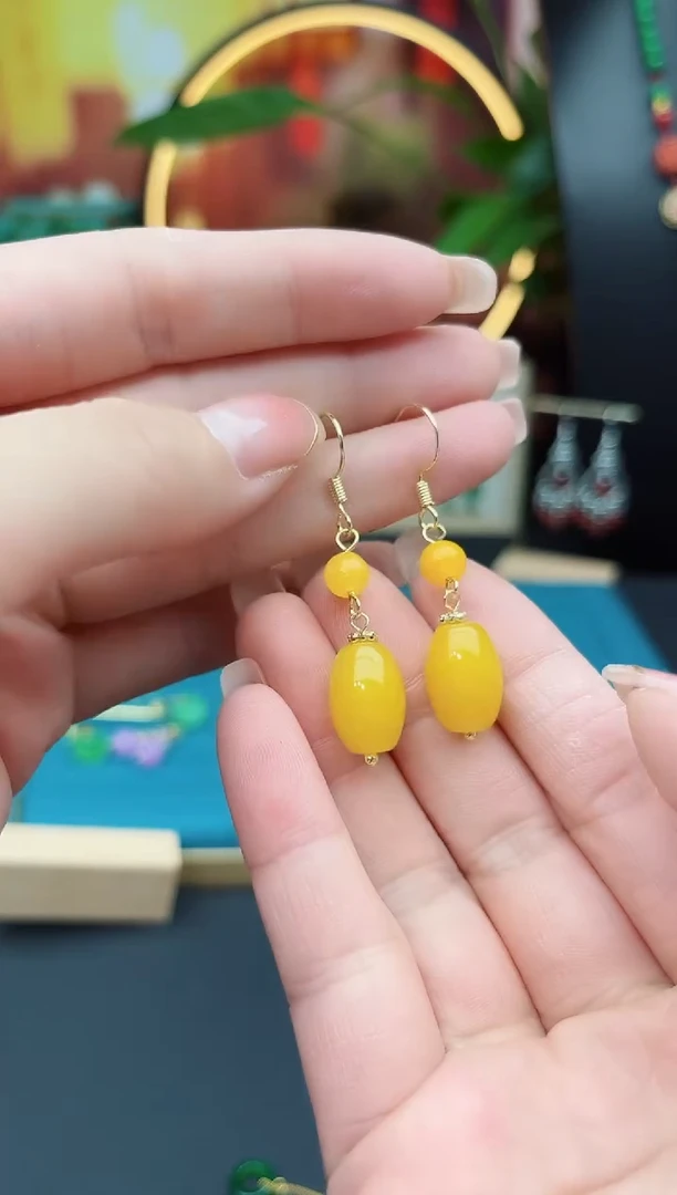 玛瑙/玉髓耳饰银S925镶嵌316000