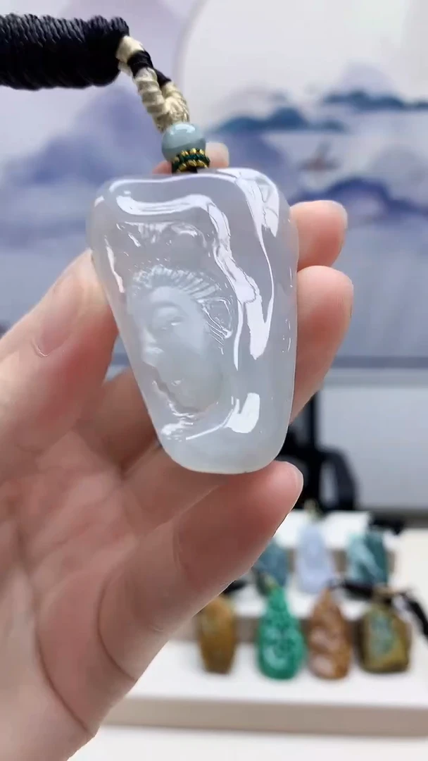 未镶嵌定制翡翠5028ry-毛货挂件49