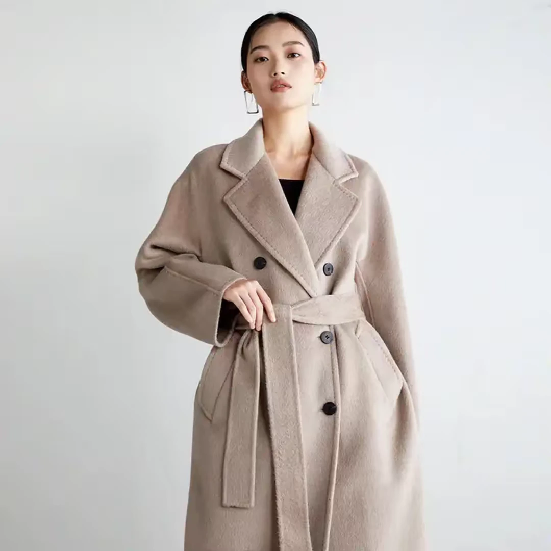 春秋冬毛呢外套常规款冬季毛呢直下摆宽松百搭时尚