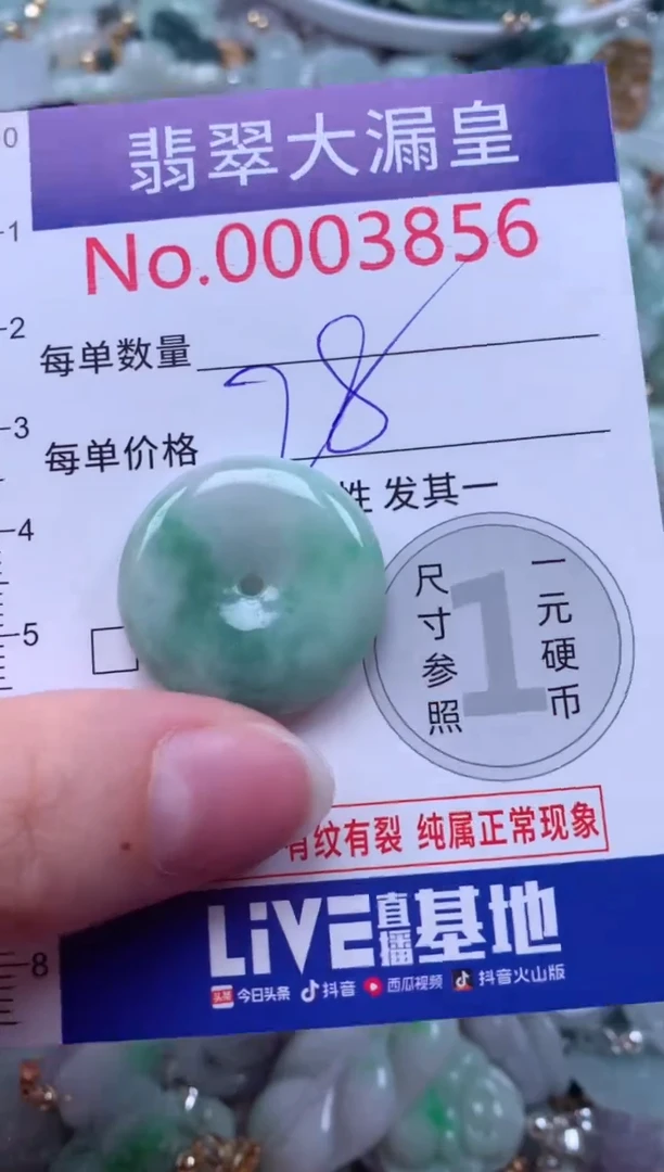 翡翠未镶嵌吊坠(不含链)3854