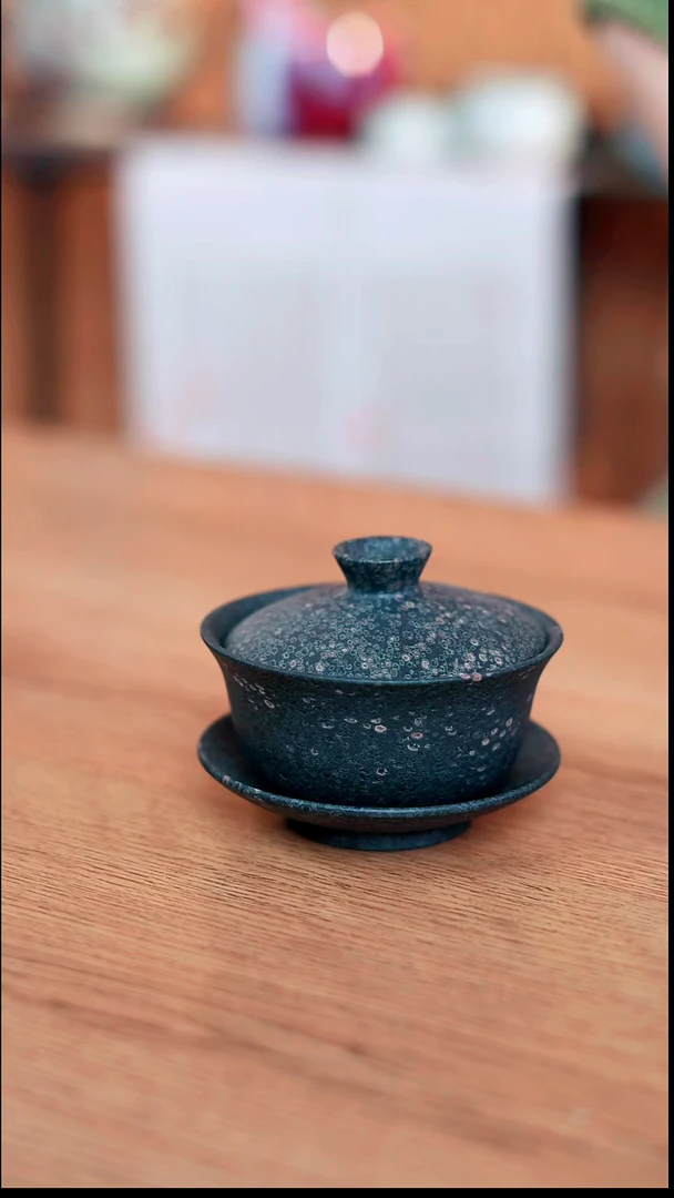 寻武记安山玉三才盖碗