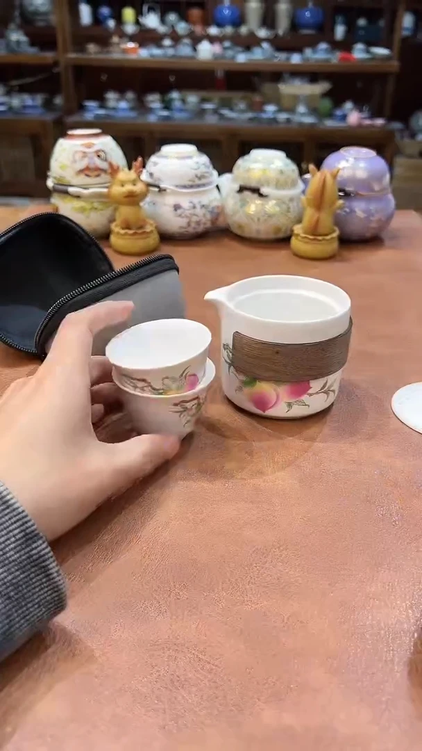 真的很便宜会开片的旅行茶具