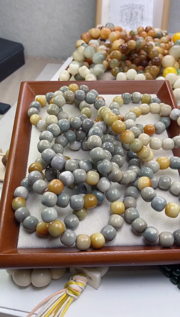 菩提根/象牙果手串z62干磨桶珠1415瑕疵不补随机