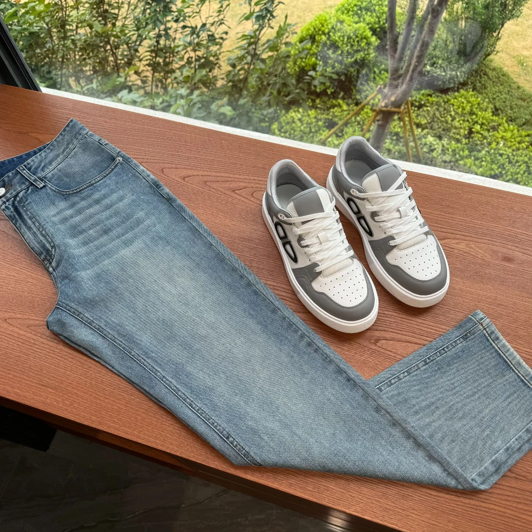 VLEATLTIAN奢品-2025夏季新款休闲时尚男士蓝色牛仔裤-7727