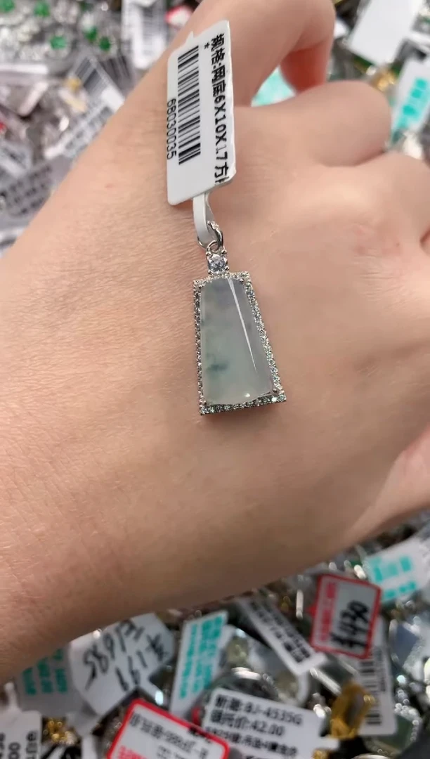 银S925镶嵌戒指翡翠444---10