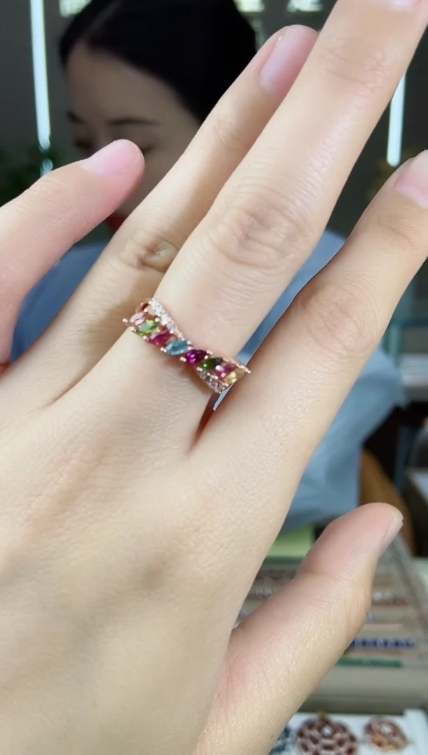 【闪购商品】碧玺手饰银S925镶嵌手饰