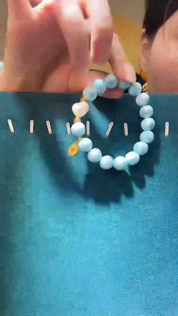 针钠钙石（海纹石）未镶嵌手串A0928手串