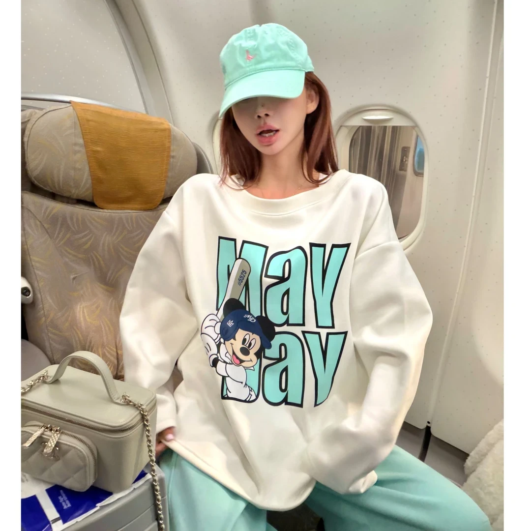 2025冬季新款休闲时尚气质图案卫衣显瘦百搭抽绳弯刀裤俩件套