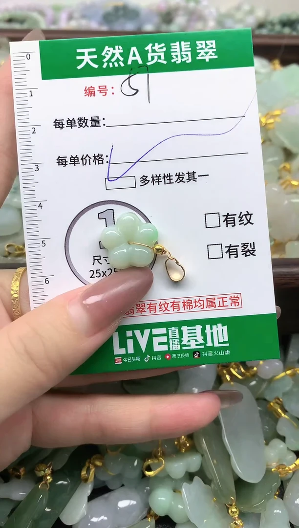 颈饰未镶嵌翡翠未镶嵌缅料A货翡翠-51