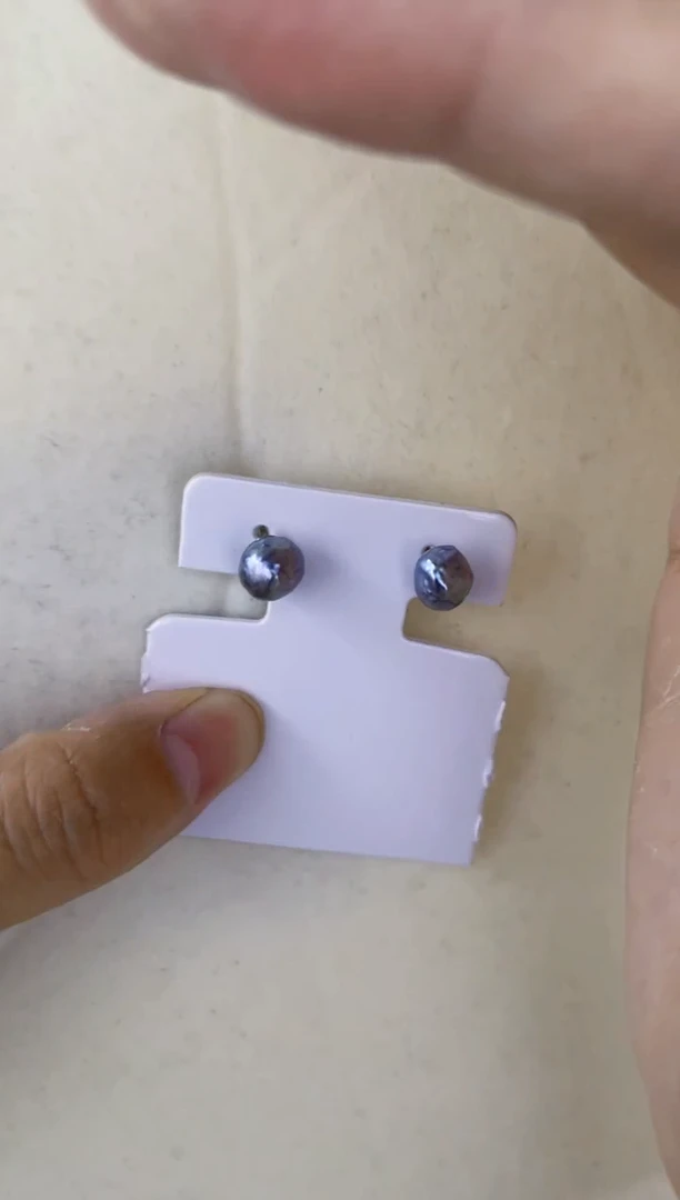 银S925镶嵌海水珍珠耳饰巴洛克耳饰 多样性发其一