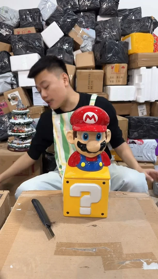 瓷片马里奥问号罐套装