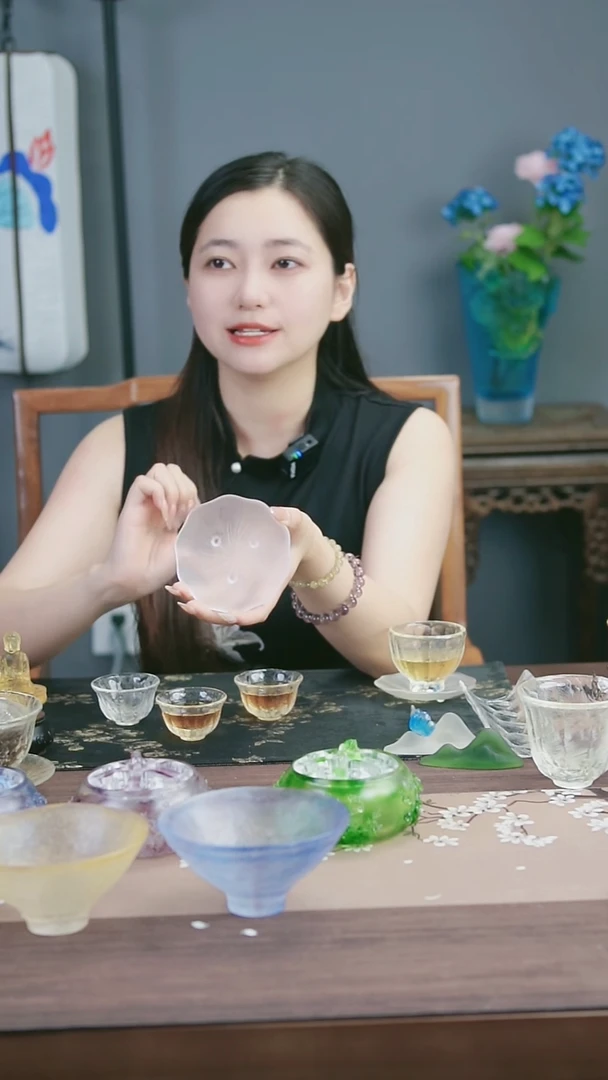 琉璃手工艺品荷叶杯垫