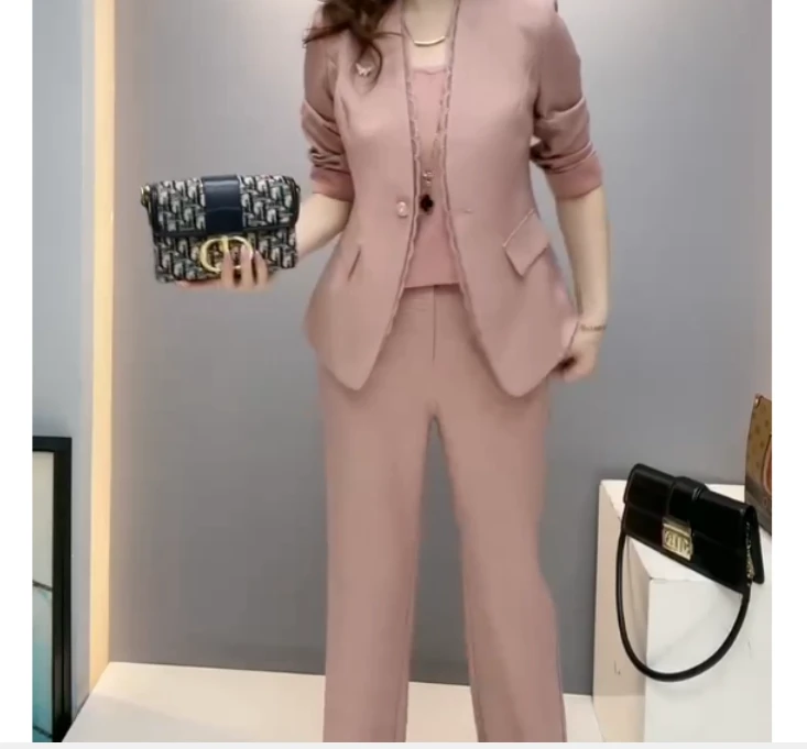 2025春季新款网红同款洋气气质韩版潮流外套裤子套装女cx