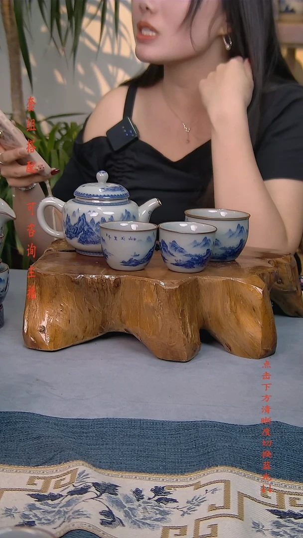 简装家用款4件套 老陶泥开片纹陶瓷茶具
