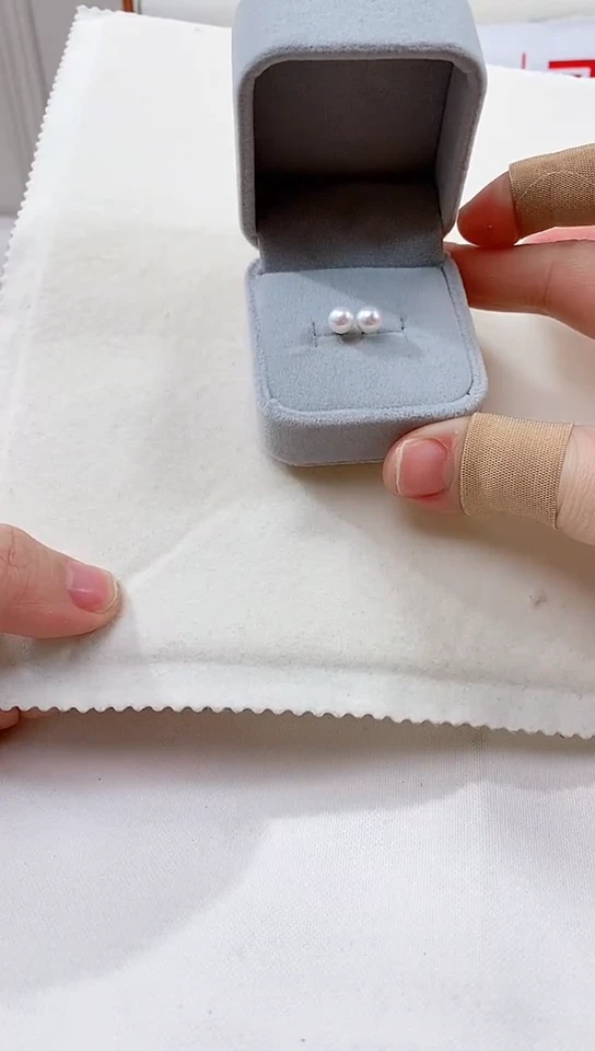 【闪购商品】淡水珍珠珠宝奇石未镶嵌耳钉