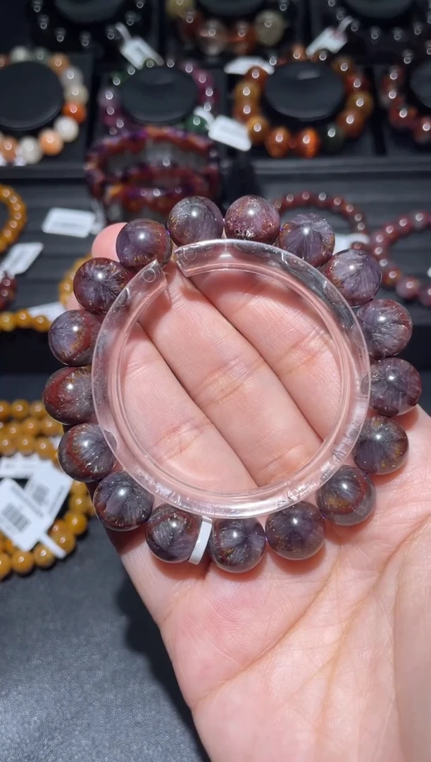 未镶嵌珠宝半成品水晶极光手链12mm--118