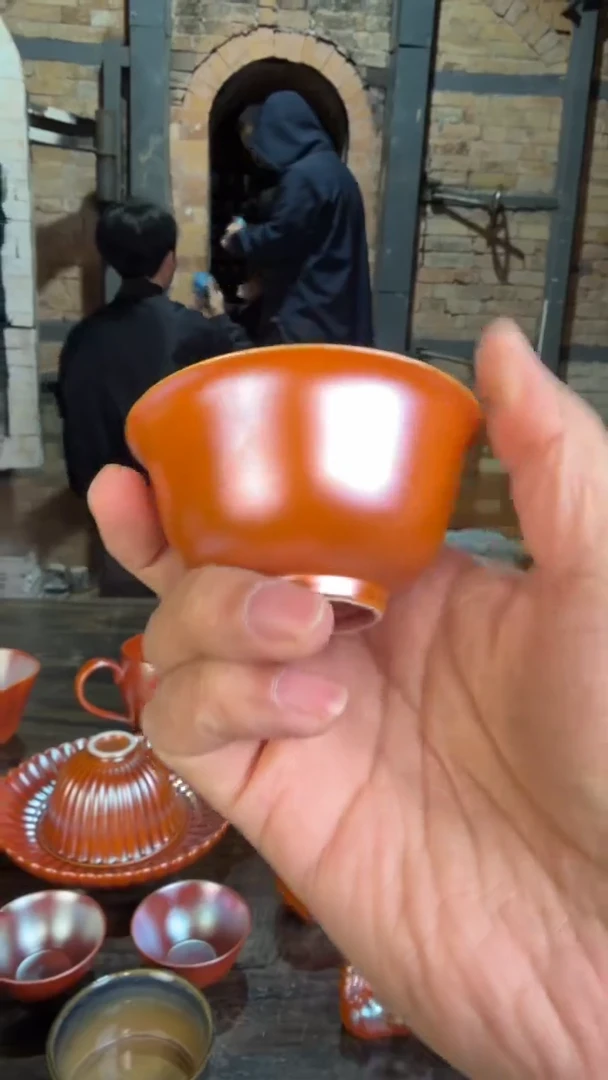 13柴房陶瓷原创金玉普洱杯