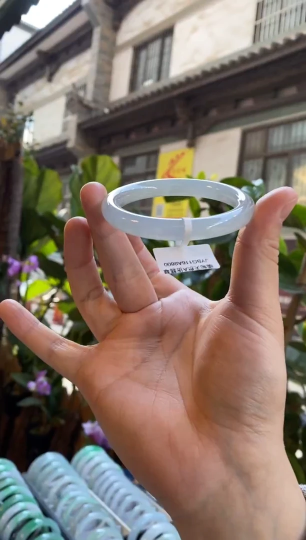 未镶嵌手镯（圆镯）翡翠54圆条