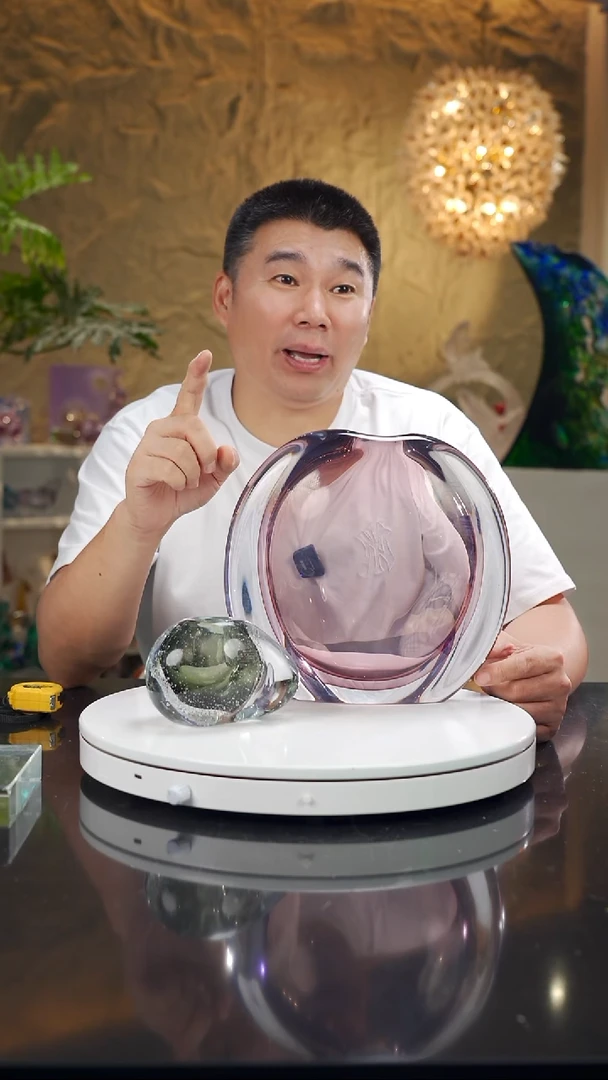 手工艺品琉璃半****主福利花瓶一对
