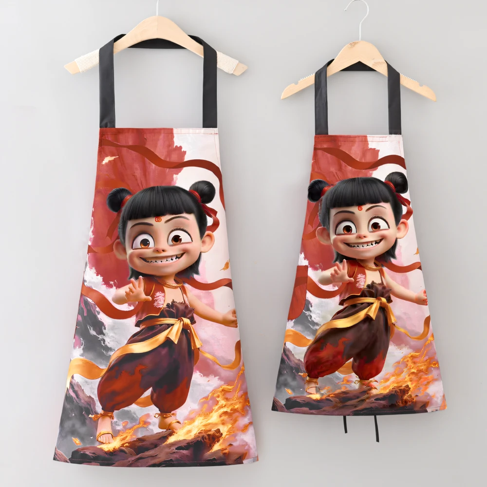 亲子款爆款哪吒周边围裙防泼水舒适罩衣家用厨房做饭工作服餐饮