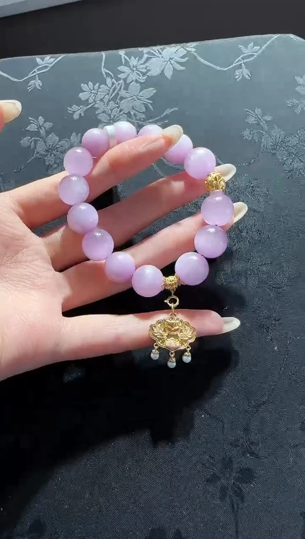 【闪购商品】锂辉石手串未镶嵌紫锂辉手串设计款