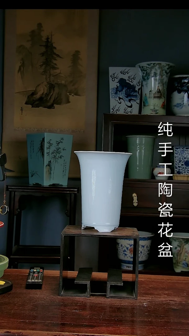 景德镇手工陶瓷花盆
