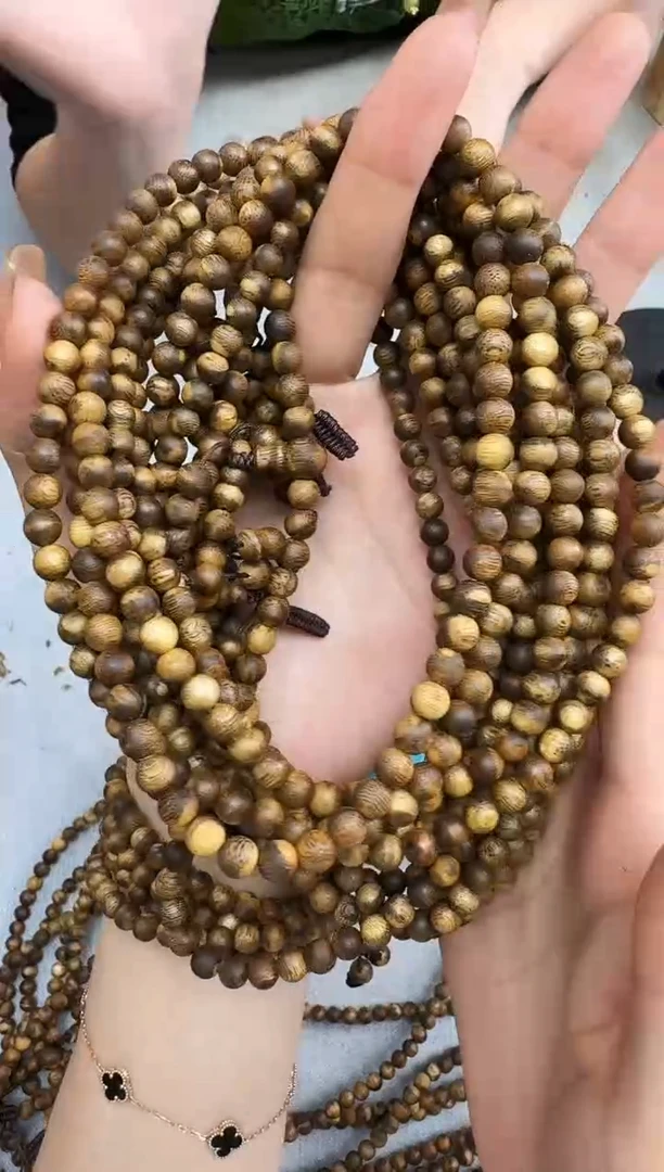 沉香手串0611海南白棋圆珠多圈多样性发一