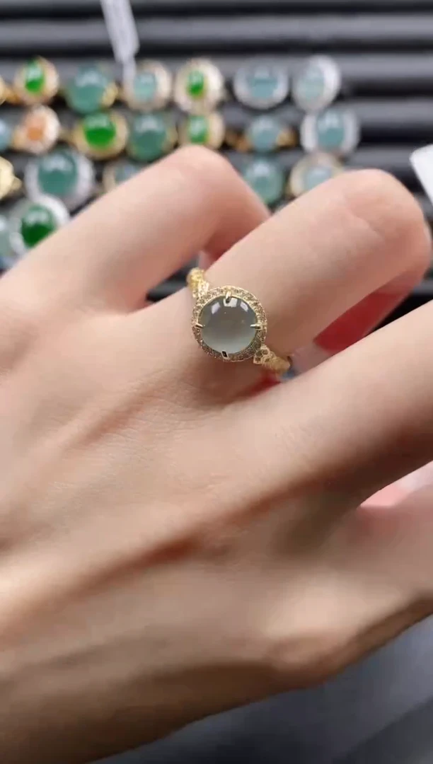 【闪购商品】翡翠戒指银S925镶嵌1515-20