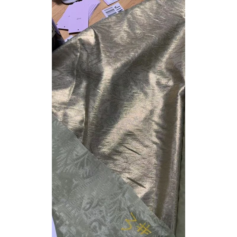 BRB同厂真丝+亮丝+VI黏胶提花服装面料布料幅宽110CM