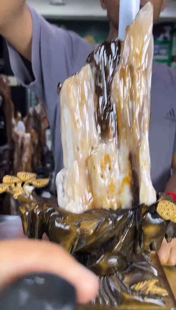 缅甸天然树化玉精品摆件