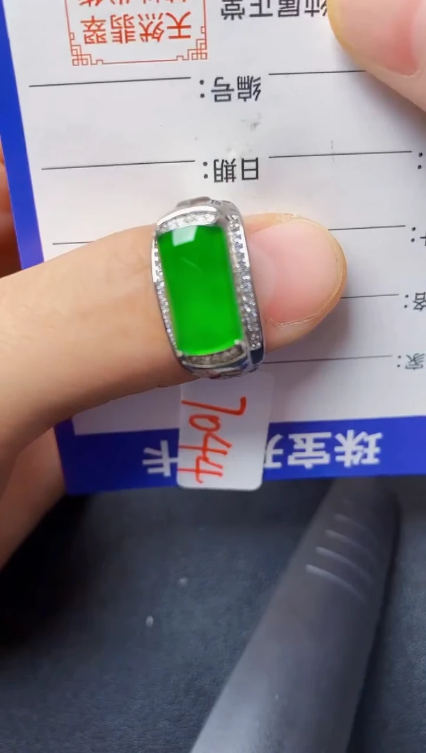 翡翠戒指银S925镶嵌22222222222