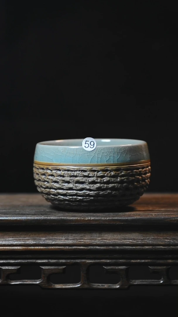 59号手工罗汉杯全品清凉寺汝瓷