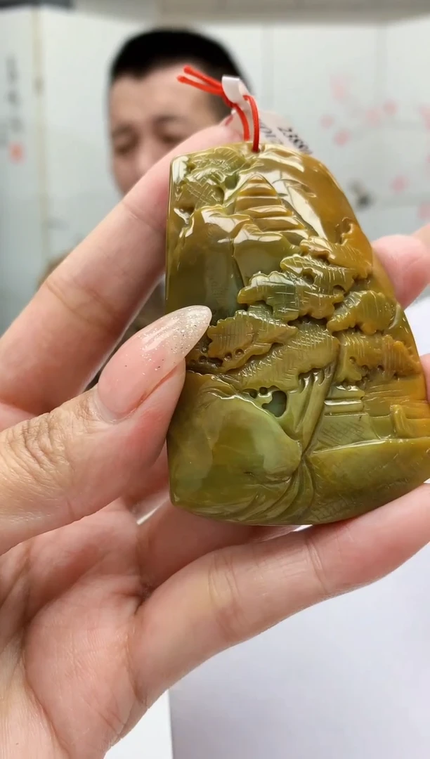 【闪购商品】定制翡翠未镶嵌4812MM-毛货挂件91