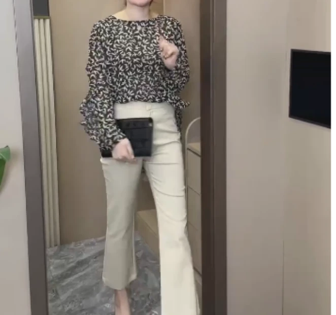 2025夏季新款网红同款洋气减龄气质休闲上衣裤子两件套菇凉-omu