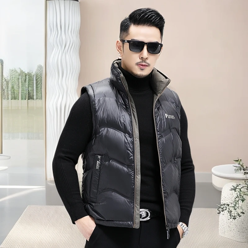 诺顿雷斯羽绒马甲男秋冬新款休闲背心马夹无袖羽绒服保暖坎肩外套