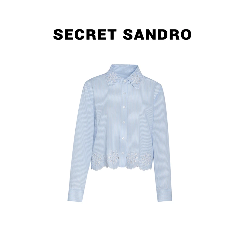 【蓝风铃】【Secret Sandro】 鸥小柒  衬衫 C25299007N