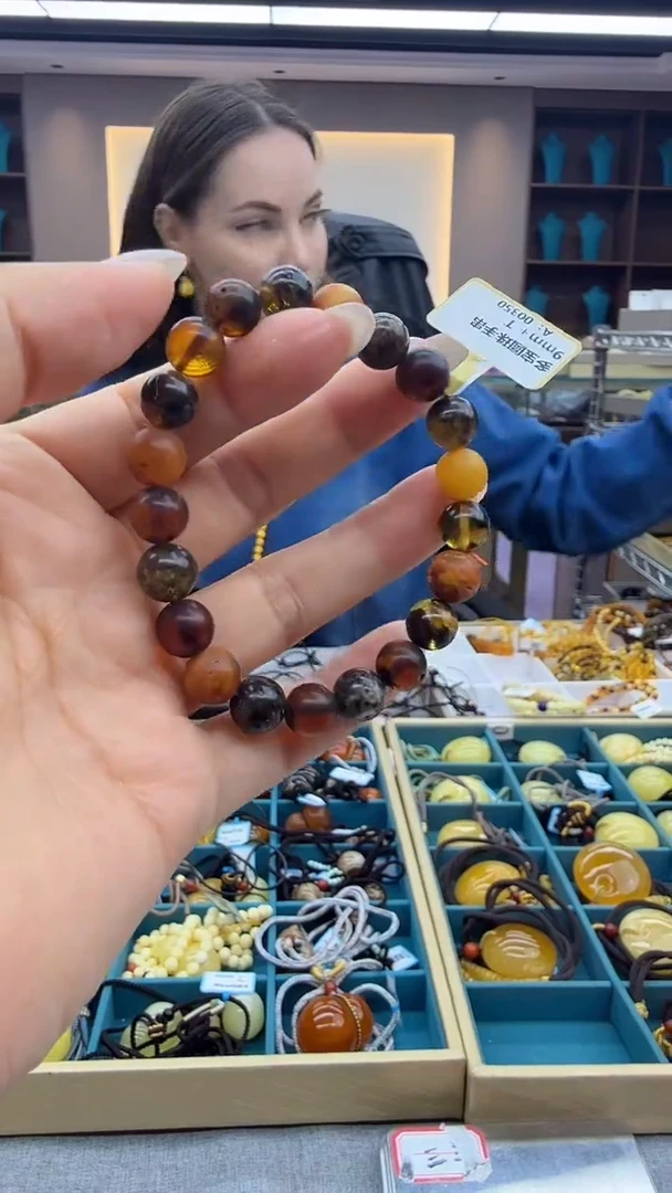 手链琥珀未镶嵌27秒拍号 假一罚三 9mm