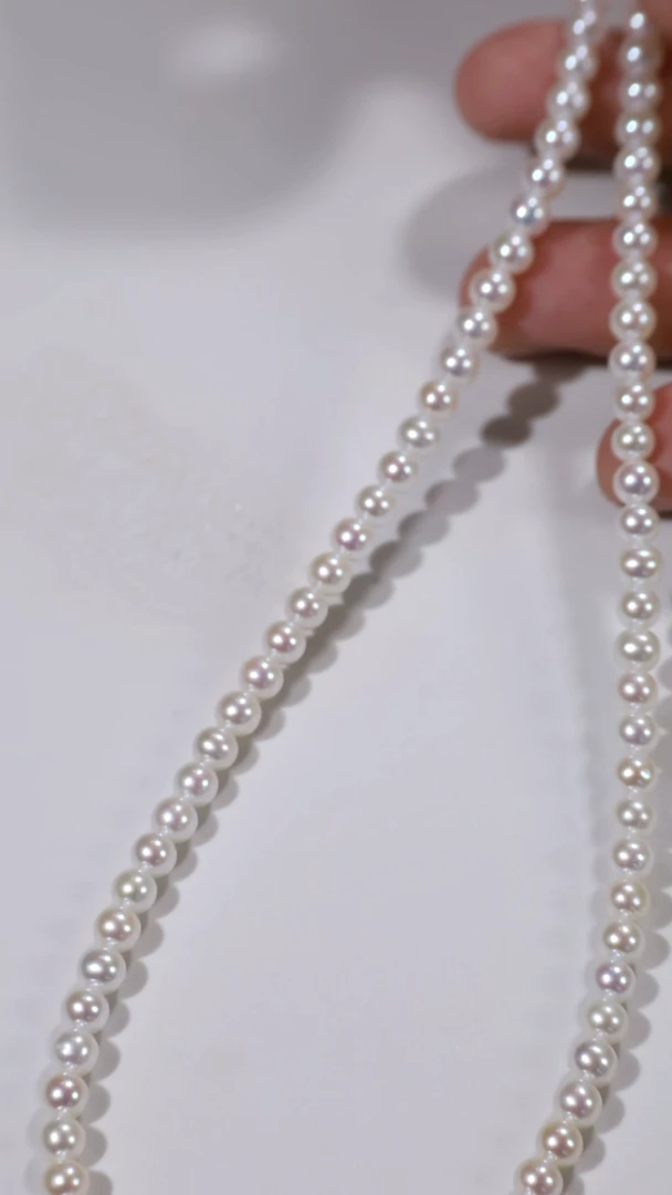 颈饰银S925镶嵌淡水珍珠淡水小米珍珠满串项链