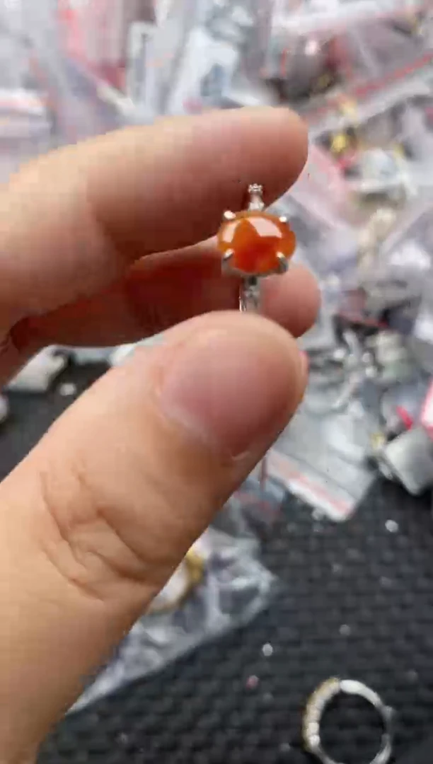 银S925镶嵌戒指翡翠222    3